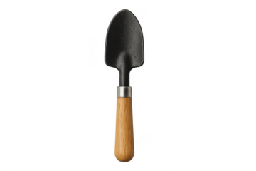 Garden trowel with wooden handle for horticulture