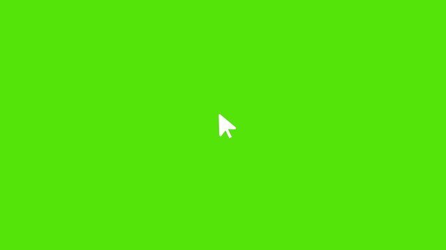 Cursor Click Animation on Green Screen for Keying and Motion Graphics  Green Screen Mouse Click Effect for UI Interaction Overlays with pop effect or star burst effect with chroma key
