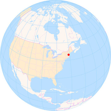 Location Map of Portsmouth Int. Airport At Pease (Portsmouth, New Hampshire, United States). IATA-code: PSM. No labels at all.