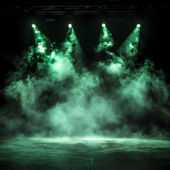 Intense lighting effects creating dramatic smoky ambiance high resolution picture