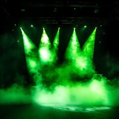 Mysterious fog swirling under bright lights high resolution picture