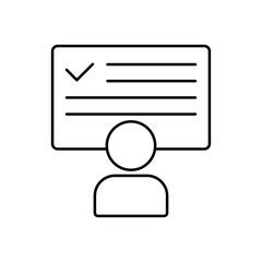 Icon a lesson, isolated against a clean background.