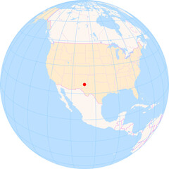 Location Map of Airport Roswell Air Center (Roswell, New Mexico, United States). IATA-code: ROW. No labels at all.