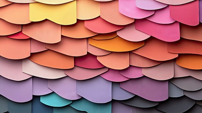 An abstract pattern of overlapping shapes in various colors, creating a visually interesting texture.