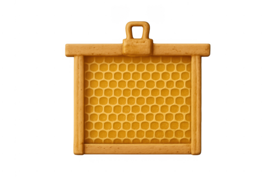 Honeycomb beeswax frame for beekeeping and apiary