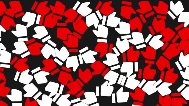 seamless pattern with red hearts