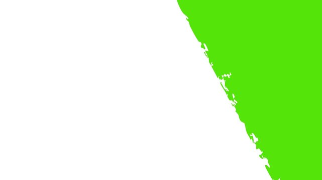 Green Screen Brush Stroke Wipe Transition Animation Chroma Key Paint Brush Stroke Reveal for Video Editing