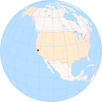 Location Map of San Jose Int. Airport (San Jose, California, United States). IATA-code: SJC. No labels at all.