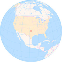 Location Map of Wichita Falls Municipal Airport&nbsp; - &nbsp;Sheppard Air Force Base (Wichita Falls, Texas, United States). IATA-code: SPS. No labels at all.