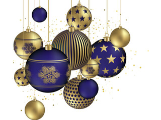 Elegant Christmas baubles