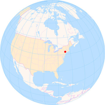 Location Map of Stewart Int. Airport (Newburgh, New York, United States). IATA-code: SWF. No labels at all.