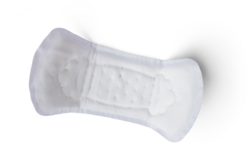 White panty liner isolated on transparent background