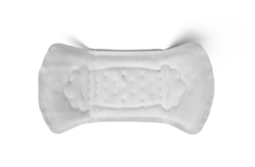 White panty liner isolated on transparent background