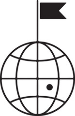 Abstract geometric composition with vibrant color accents