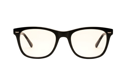 Fototapeta premium Isolated black framed glasses on a dark background for fashion and style