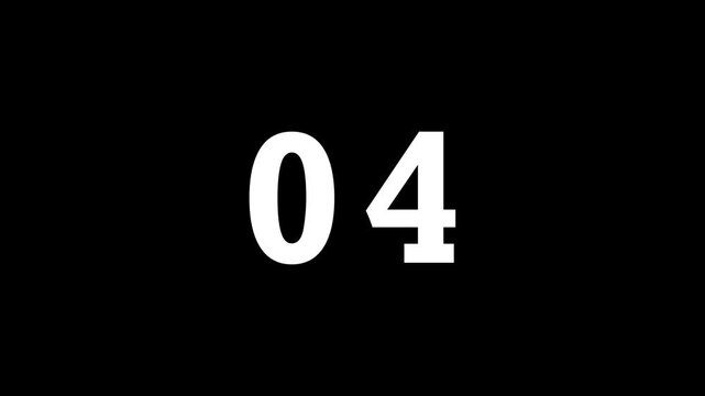 1 to 10 Second Count Up Timer Animation Timer Counter