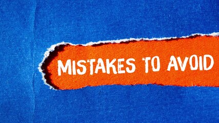 Mistakes to avoid message writing on ripped torn paper background
