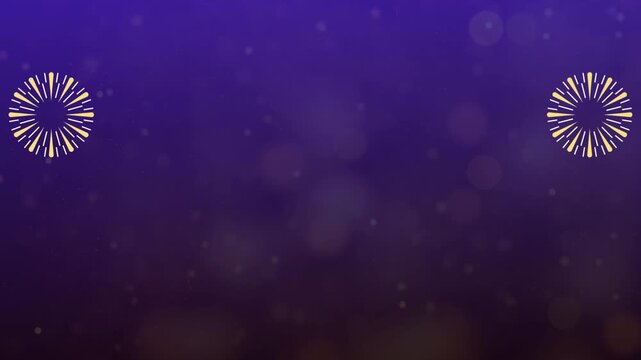 Party background with sparkles and fireworks