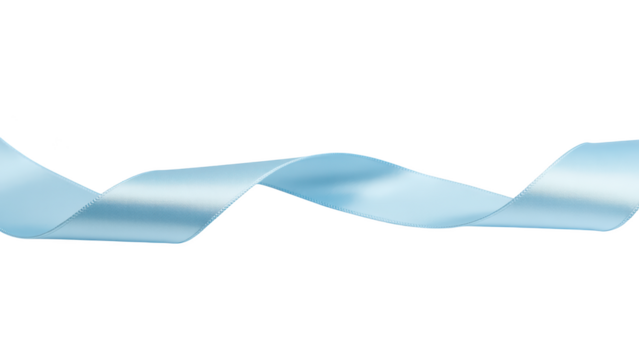 Smooth, light blue ribbon gracefully twists and flows, creating elegant and soft appearance. Perfect for decorations or crafts