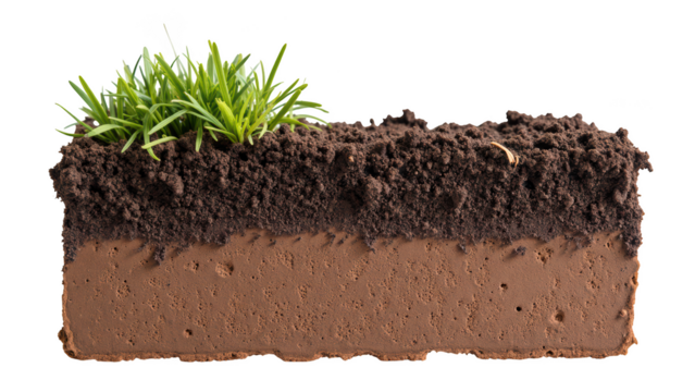 Soil layer with grass earthy texture natural element gardening agriculture organic material plant growth environmental science ecology nature