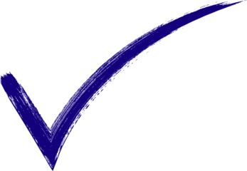 A vibrant purple checkmark against a stark black background simple confirmation