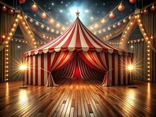Big top circus tent interior stage