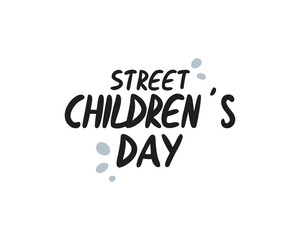 Street Children’s Day Awareness Concept – Hope, Protection, Human Rights, Social Care Illustration