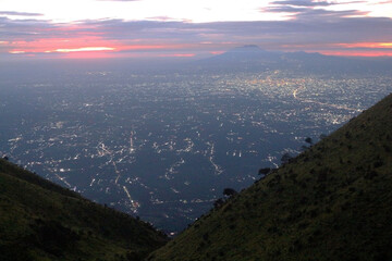 City Lights at Dawn from the Mountain Valley