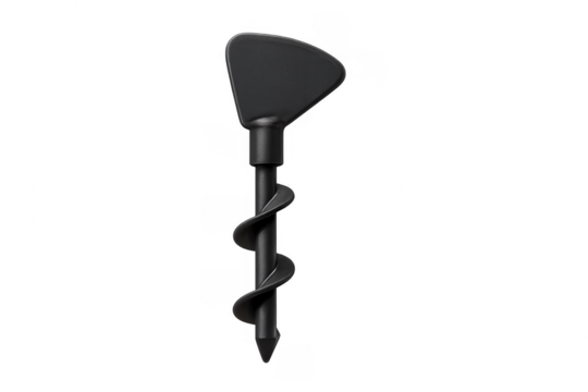 Black auger tool drilling hole construction equipment