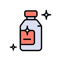 Cream, serum, lotion color icon. Cosmetics container or jar symbol. Skin care, body and face skin, moisturizer cream, lotion, serum. Vector isolated illustration.