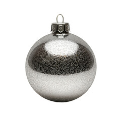 Silver Glitter Christmas Ornament Shining Brightly During the Holiday Season