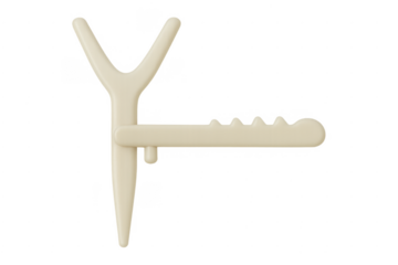 Dental floss pick maintaining good oral hygiene transparent background