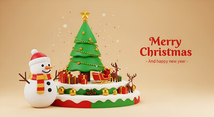 christmas, header, invitation, three-dimensional, display, frame, gold, promotion, snowflake, advertising, art, celebrate, christmas tree, element, festive, greeting, happy, illustration, merry, merry