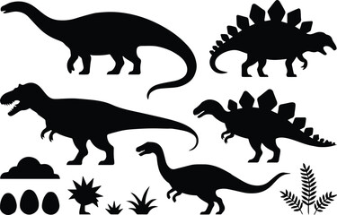 dinosaur logo emblem vector minimal silhouette for branding