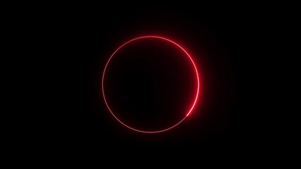 Cyan circle glow border, seamless loop, abstract glowing neon line cyan color circular lens animation on black background, Neon circle border animation
 - Powered by Adobe