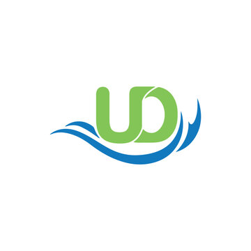 letters u, ud, ur and uv text logo design vector format