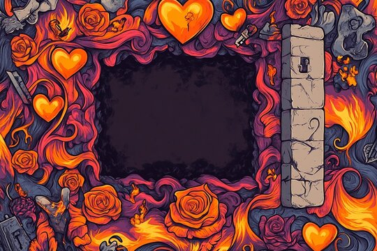 Unique volcanic passion frame for heartfelt celebrations on Valentine's Day, Mother's Day, and International Women's Day