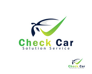 check logo creative design concept service solution business transport rental