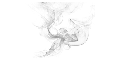 Ethereal smoke wisps dancing against a canvas of pure darkness mysterious captivating dreamy flowing vapor backdrop