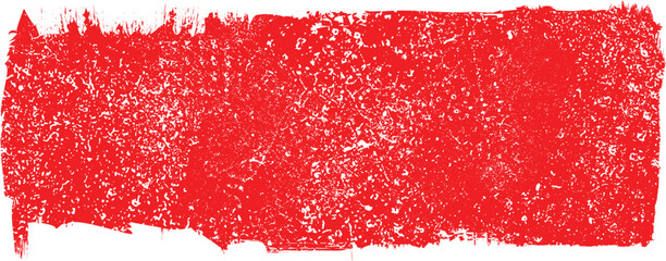 Red Stamp texture grungy . Rolled ink texture. Organic overlay highlight . Vector grainy letterpress texture .Screen print texture.