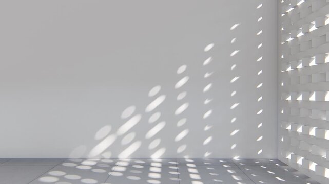 empty interior room shadow wall space background mock up architecture sunlight. empty home modern window light floor design apartment white house indoor. blank minimal concept backdrop bright clean.