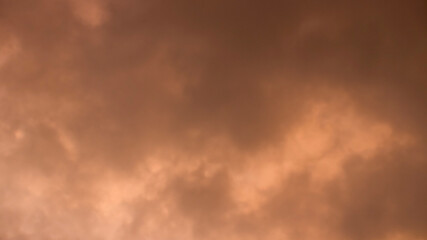 Orange cloudy sky atmospheric sunset background