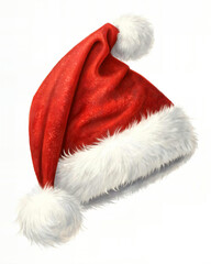 red santa claus hat isolated illustration design vector design 