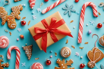 Fototapeta premium Holiday Celebration with Decorated Gift Boxes