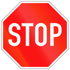 Road sign used in Georgia - Stop