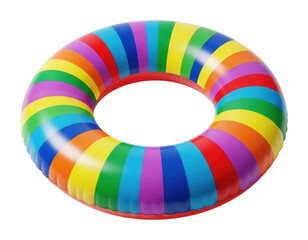 Obraz premium Colorful rainbow pool float summer fun swimming pool relaxing vibe