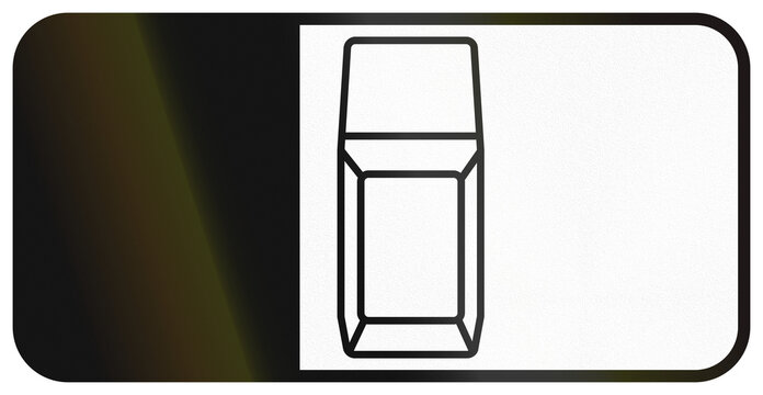 Road sign used in Georgia - Parking parallel to roadside