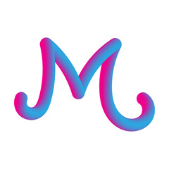 Abstract pink flower with many petals on black background