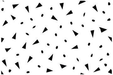 Black and White Confetti Celebration Background Vector