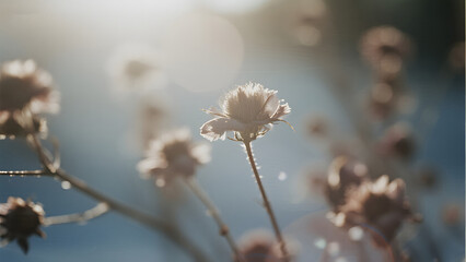 Sunlit Dandelion, Nature Photography, Soft Focus, Ethereal Beauty, Outdoor Scenery